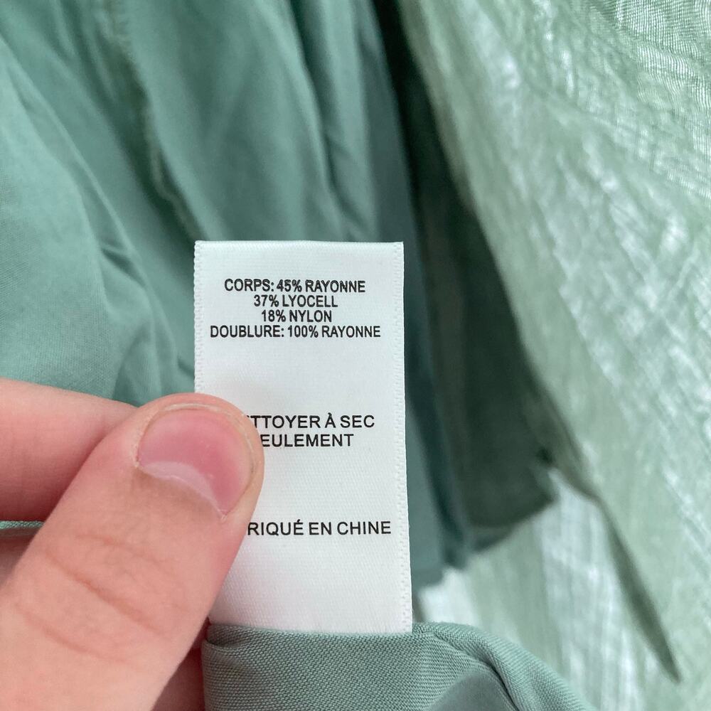 ASTR the Label Wedelia Bustier Midi Dress Sage Green Slit Milkmaid Peasant Med - Picture 11 of 13